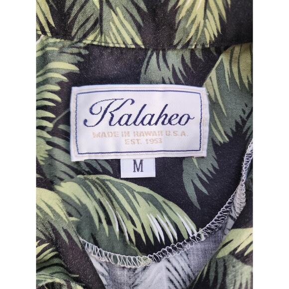 Vintage Kalaheo Shirt Mens Medium Black Aloha Hawaii Surf Club Hawaiian Tropical - Picture 6 of 9
